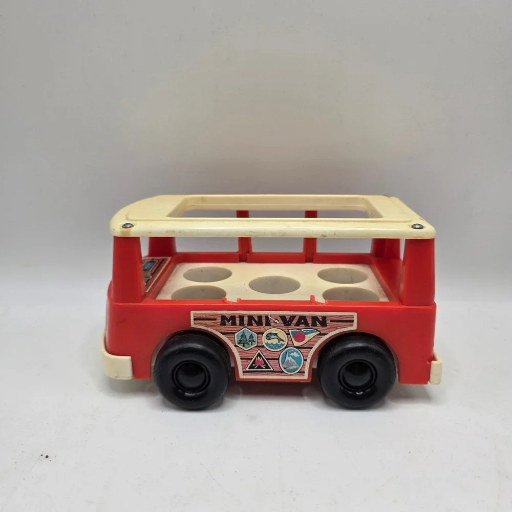 Fisher-Price‎ Mini-Van Kids Red Vintage 1969 Little People Toy Vehicle